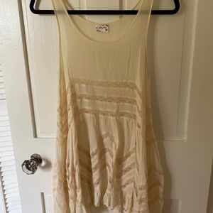 Free People white- off white lacy flowy top